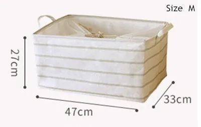 color 6 large small Laundry Basket Storage Basket Organizer foldable clothes box Toy Desk Cotton Linen Dirty Clothes Sundries Basket - Цвет: color 6