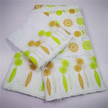 

Swiss voile lace in Switzerland high quality 5+2 Swiss lace fabric newest Dubai beads lace African French fabric 2020 9L037206