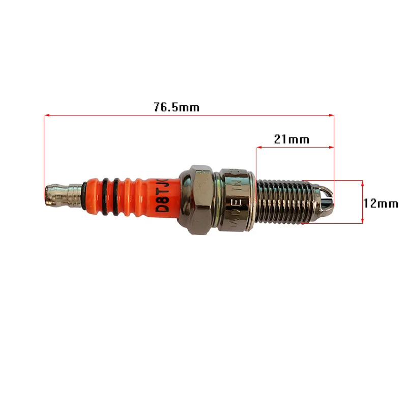Motorcycle Spark Plug High Performance Motorcycle Iridium 10mm Spark Plug D8TJC 50CC-150CC Atv GY6 50cc 110cc 125cc 150cc Motorcycle Plug motorcycle spark plug