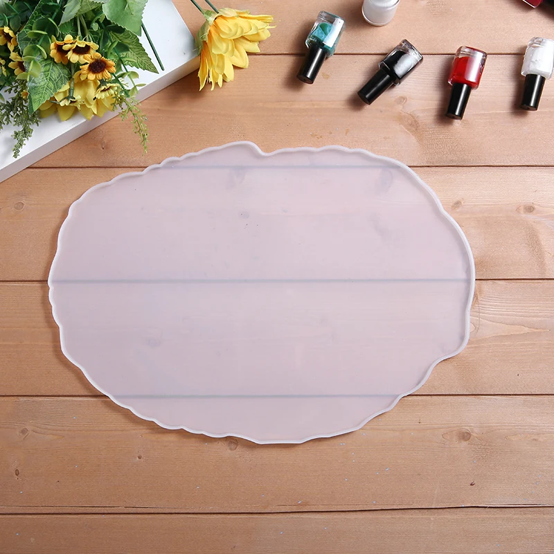 

New Silicone Irregular Edge Coaster Pad Mold Agate Epoxy Fruit Tray Casting Mould DIY Mirror Crystal Coaster Art Craft Tools