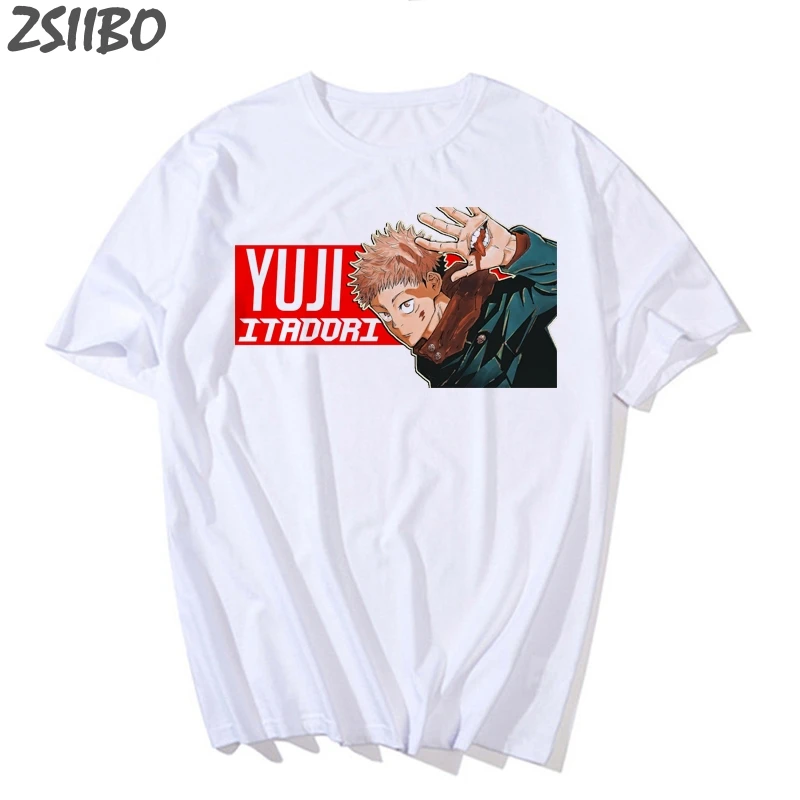 Harajuku Men's tshirt Jujutsu Kaisen Printed Unisex Short Sleeve T shirt Cool Cartoon Anime Casual T-shirt Male Streetwear Tops 3
