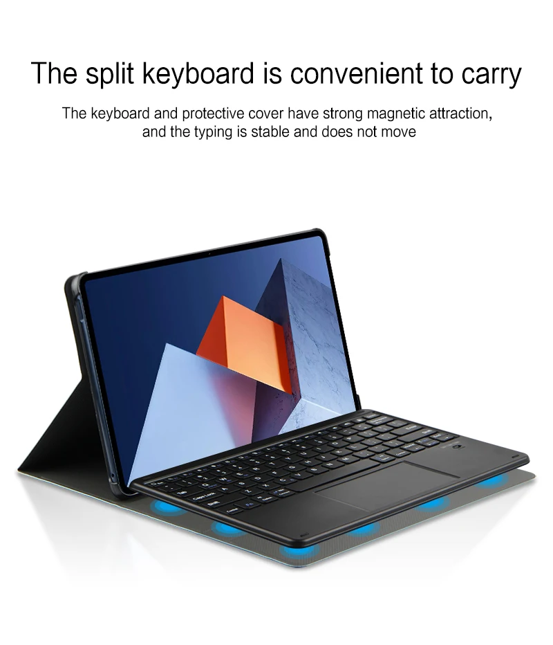 Bluetooth, capa protetora com Touchpad, Tablet PC,