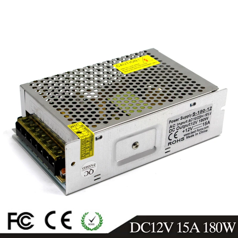 Выключатель питания DC12V 15A DC15V12A DC18V 10A DC24V 7.5A DC27V 6.7A 200 Вт светодиодный трансформатор