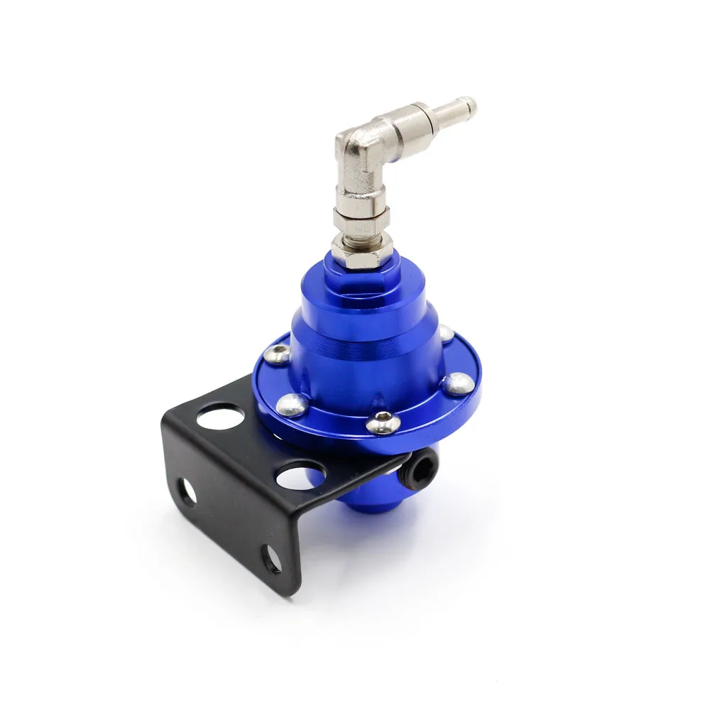New Universal Adjustable Aluminum Fuel Pressure Regulator With Gauge Kit Black Titanium Red Gold Blue 5 color
