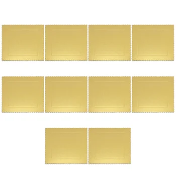

10 Pcs Golden Cake Pads Cardboard Cake Pads Creative Cake Board