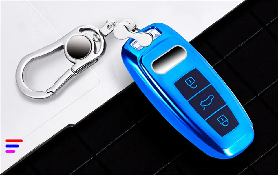 Cover custodia chiave auto per Audi A1 A3 A4 A5 A6 A7 A8 Quattro Q3 Q5 Q7 2015 2009 2010 2011 2012 2013 2014 - He8a90f04055c4285ac8c649ca36662eaw