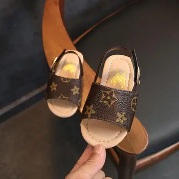 

100% Soft Leather Child Casual Sandals Summer New Boys Girls Beach Shoes Kids Sport Sandals Baby Toddler Shoes