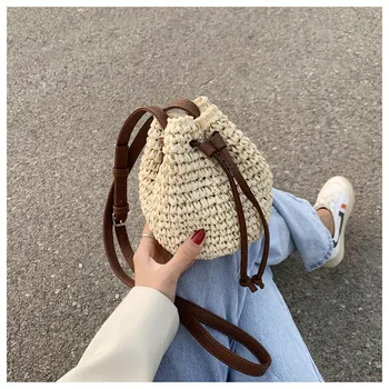 

Mini 2020 Fashion Summer Straw Bags for Women Small Crossbody Bags For Women Shoulder Messenger Bag Design Sac A Main Femme