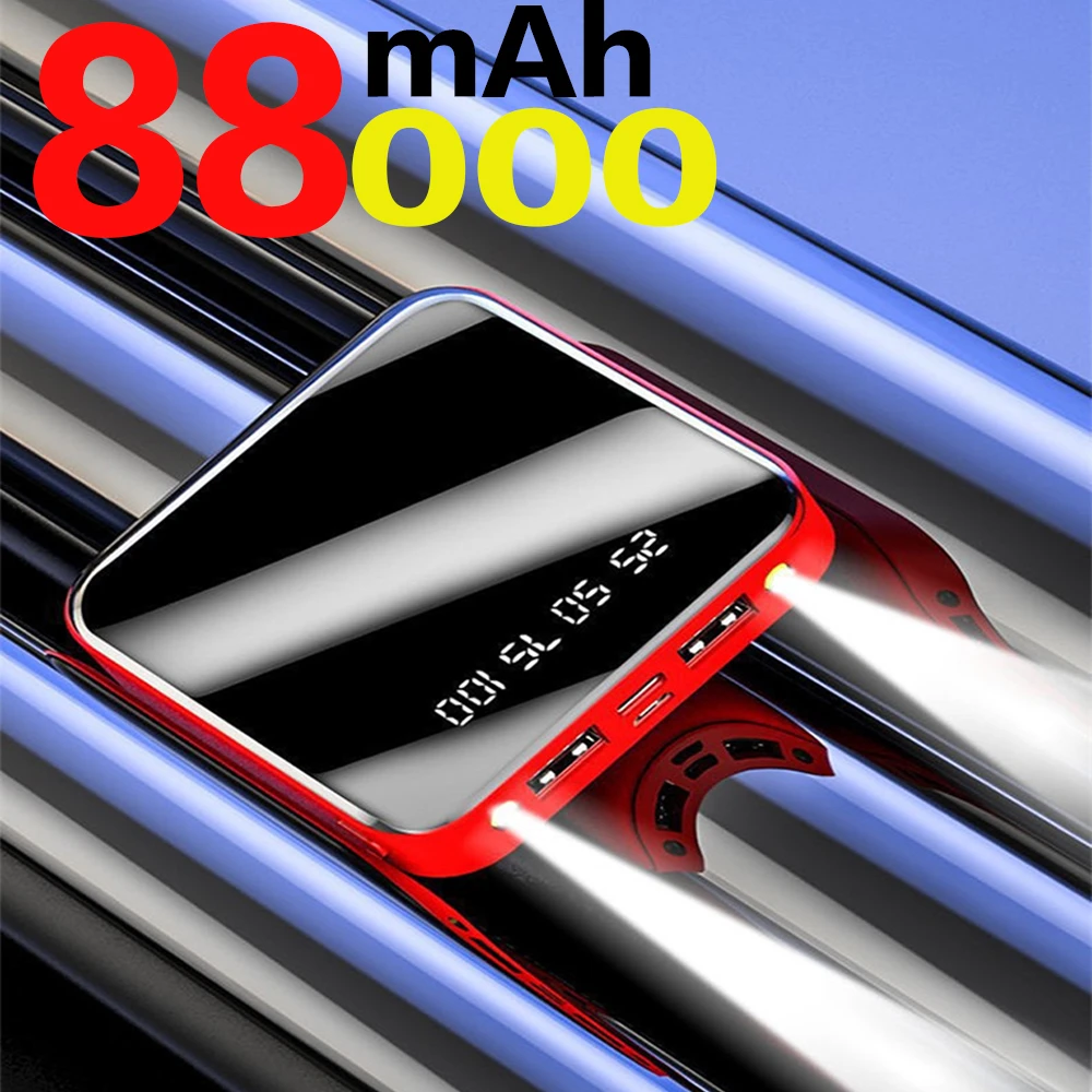 Mini 88000mAh Portable Power Bank 2 USB LCD Digital Display Fast Charging External Battery Powerbank For iPhone Xiaomi Huawei powerbanks