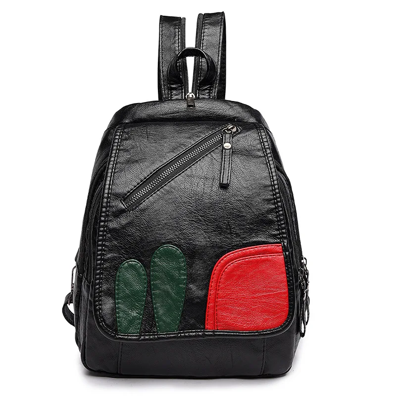 

YOUSE 2020 Washed leather Ladies handbag Shoulder bag Wild casual Simple chest bag Fshion stitching Crossbody bag Large capacity
