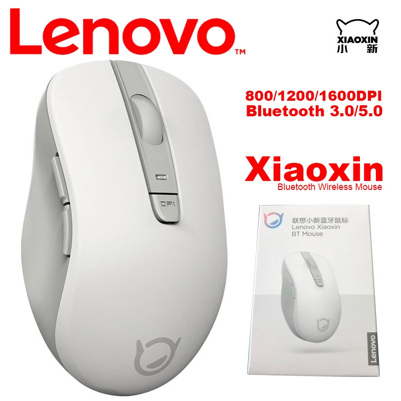 レノボbtワイヤレスブルートゥース3 0 5 0 1600dpiスマートスリープ機能マウス皮膚のような感触windows 7 8 10 Mice Aliexpress
