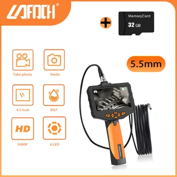 Online HD 5.5mm Industrial Endoscope Camera IP67 Waterproof 3m Cable Automotive Maintenance Borescope With 4.3