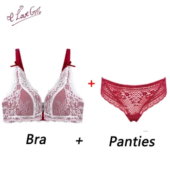 

E lovegirl New Sexy Lingerie, Floral Lace Underwear, Beauty Back Bra Sets, Black Bra Lingerie Set, Wide Brim Underwear Set