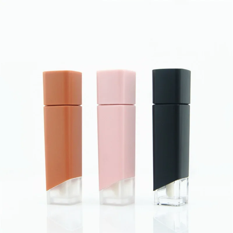 

10pcs Empty Tubes Lip Gloss 5ML Square Pink Black Cosmetic Lip Gloss Packaging Clear Base Creative Lipgloss Tubes Container