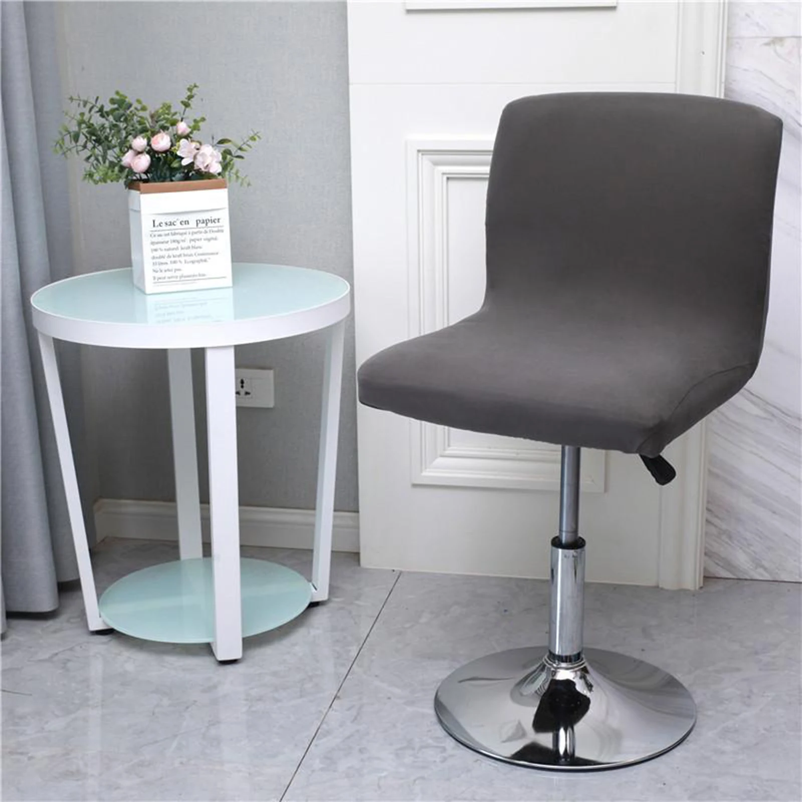 1x Counter Pub Stool Chair Cover Polyester Counter Side Short Back Kitchen Seat Covers Furniture Protector 1x Counter Pub Stool Chair Cover Polyester Counter Side Short Back Kitchen Seat Covers Furniture Protector