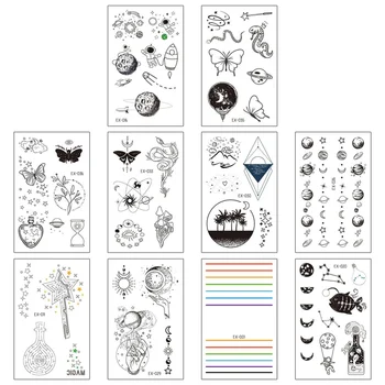 

10Pcs Creative Tattoo Decals Tattoos Sticker Luminous Body Tattoos Stickers