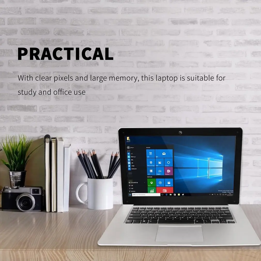 Portable 15.6 Inch 2GB+32GB Laptop Activated Camera WIFI Laptop Notebook 6000mah Battery Durable Laptop EU Plug