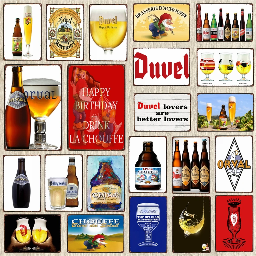 

Belgian Beer Metal Tin signs Bottle Decorative Sign Plaque Metal Vintage Wall Bar Home Art Retro Man Cave Decor 30X20CM DU-6187A