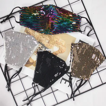 

Fashion Jewelry mask Colorful Sequins Bling Mask Decoration Accessories Nightclub Face Jewelry Gift