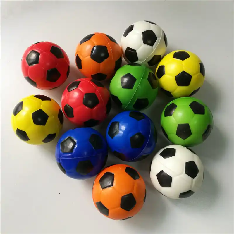 12個6 3センチメートル抗ストレスボールリリーフサッカーサッカーバスケットボール野球テニスソフトフォームラバースクイーズおもちゃ子供 おもちゃ ボール Aliexpress