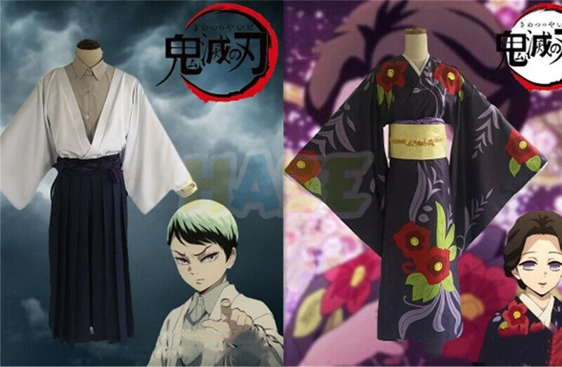 Anime Demon Slayer Kimetsu No Yaiba Tamayo Kimono Yushirou Cosplay Costume Unisex Halloween Costume Adult Anime Costumes Aliexpress