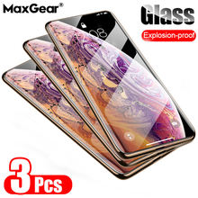 3pcs Full Cover Tempered Glass On For iPhone 7 8 6s Plus 5 5s SE 2 Screen Protector Film For iPhone 11 Pro Max X XR XS MAX Glass