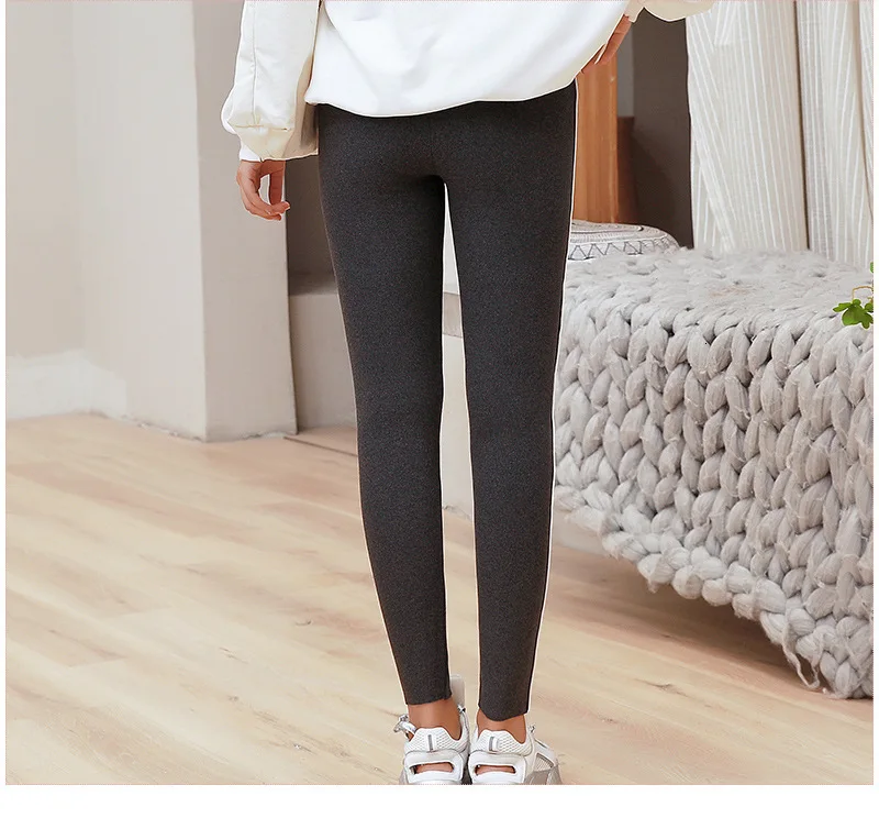 Для женщин Утепленная одежда однотонное бархатное колготки Yewa's Store/Узкие полоски, с заниженной талией, колготки узкие брюки зима новое поступление