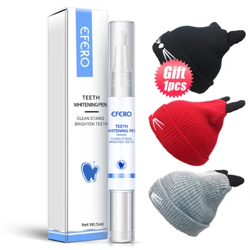 

Teeth Whitening Pen Bleaching Tooth Gel Whitener Remove Plaque Stains Cleaning Toothpaste Tooth Whitener Pen with Hat Gift