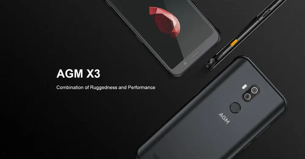 AGM X3 6 ГБ 64 Гб IP68 Android 8,1 Snapdragon 845 5,99 "задняя 12 Мп + 24 МП Передняя 20 Мп камера отпечаток пальца NFC водонепроницаемый смартфон