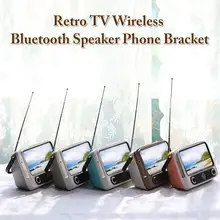 Мини Ретро ТВ Беспроводной Bluetooth динамик 5,0 портативный Ретро ТВ Беспроводной Bluetooth динамик держатель телефона FM радио 10 Вт динамик
