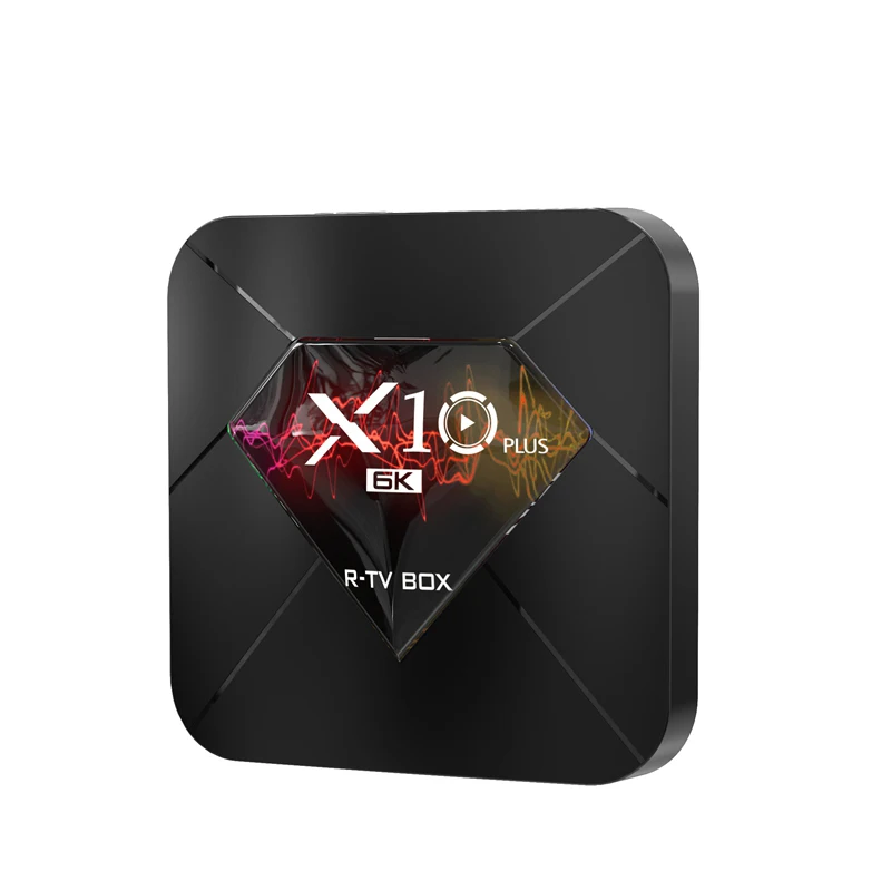 ТВ приставка X10 Plus Android 9,0 Smart tv BOX Allwinner H6 2,4G WiFi 4 Гб ram 32 ГБ/64 Гб rom телеприставка USB3.0 H.265 6K медиаплеер