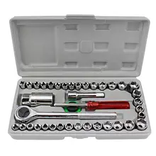 

40Pcs/Set Car Vehicle Toolboxs Socket Wrench Combination Repair Hand Tools Kit Easy to Operate for Car Rustproof Repair Tools