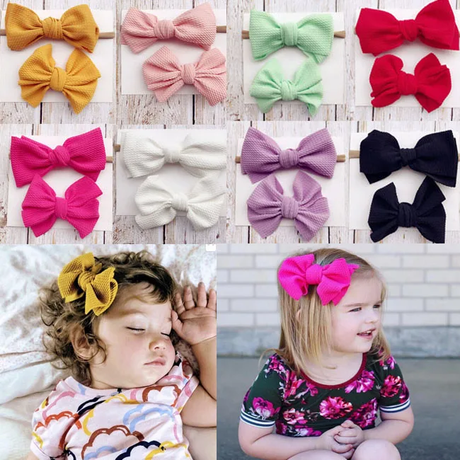 2 шт./компл. Одежда для новорожденных и маленьких девочек с бантом Hairbans+ твердые шпильки платье принцессы милый малыш для волос, для маленькой девочки, аксессуары