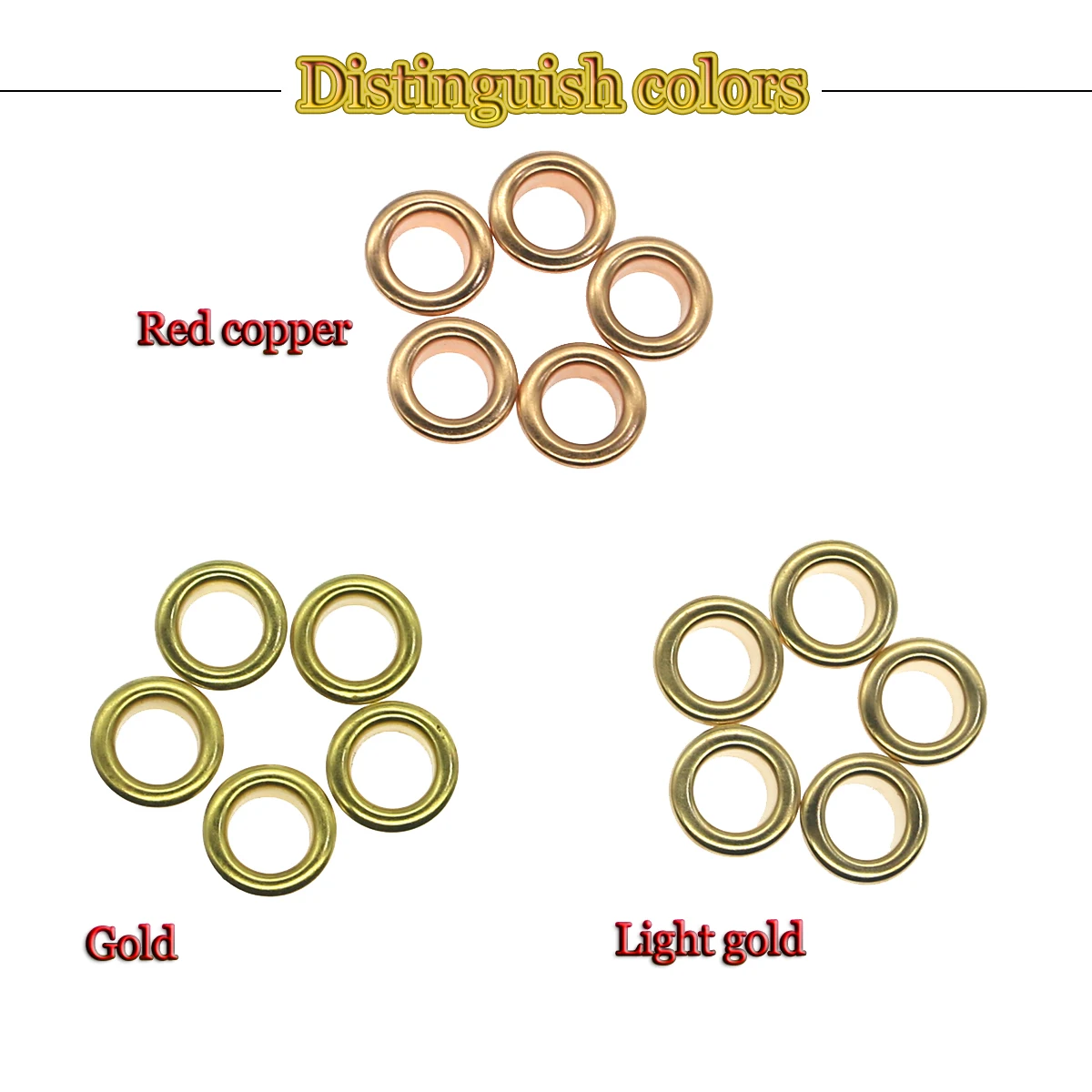 Eyelet Grommet Ring Light Gold Brass Eyelets 3mm-20mm Scrapbooking Accessories Knitwear Jeans Apparel Bags Shoe eyelet punch tool set eyelet grommet ring kit grommet eyelet kit grommet punch tool grommet tool kit grommet tool screw back eyelets eyelet grommet dies metal eyelet buttons