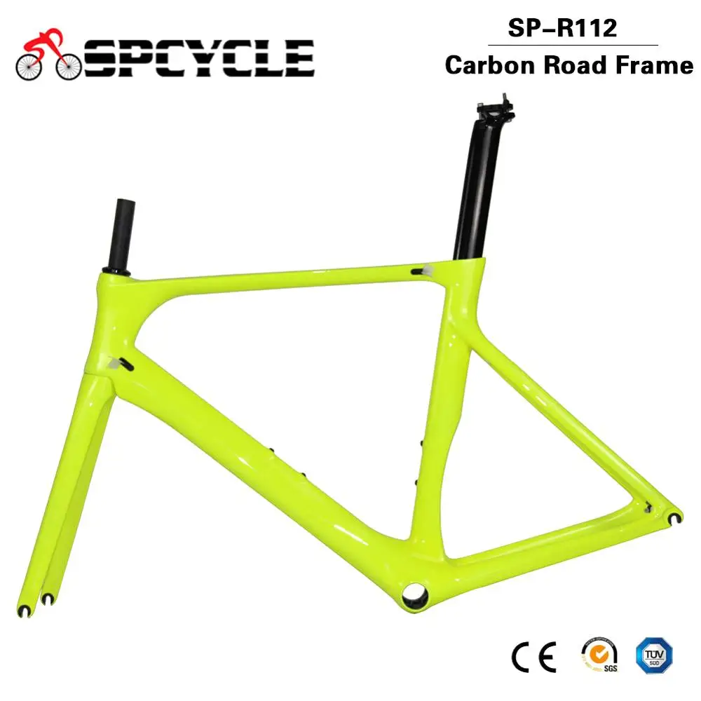 Discount Spcycle Aero Full Carbon Road Bike Frame Toray T1000 Carbon Road Bicycle Frameset BB86 Compatible DI2 and Machinery 50/53/56cm 1