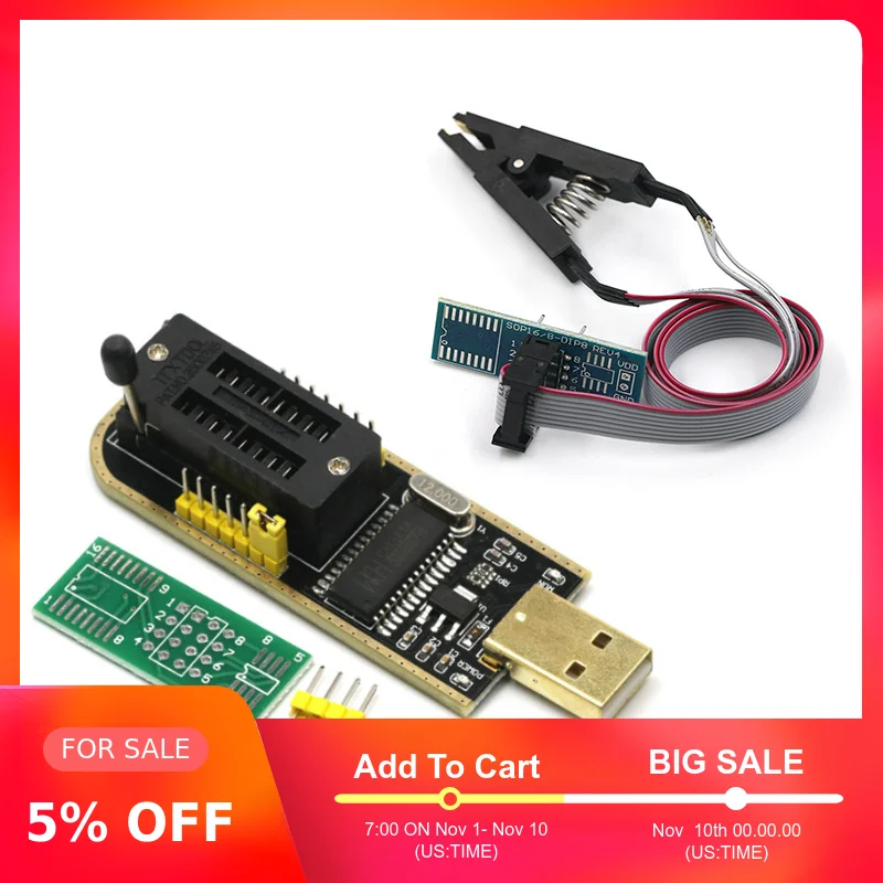 1 шт. CH341A 24 25 серии EEPROM Flash биос USB программатор с программным обеспечением и Драйвером