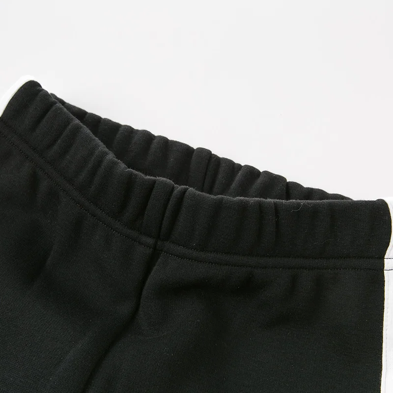 DBK11284 dave bella autumn kids girl fashion black pants children full lengthpants infant toddler trousers