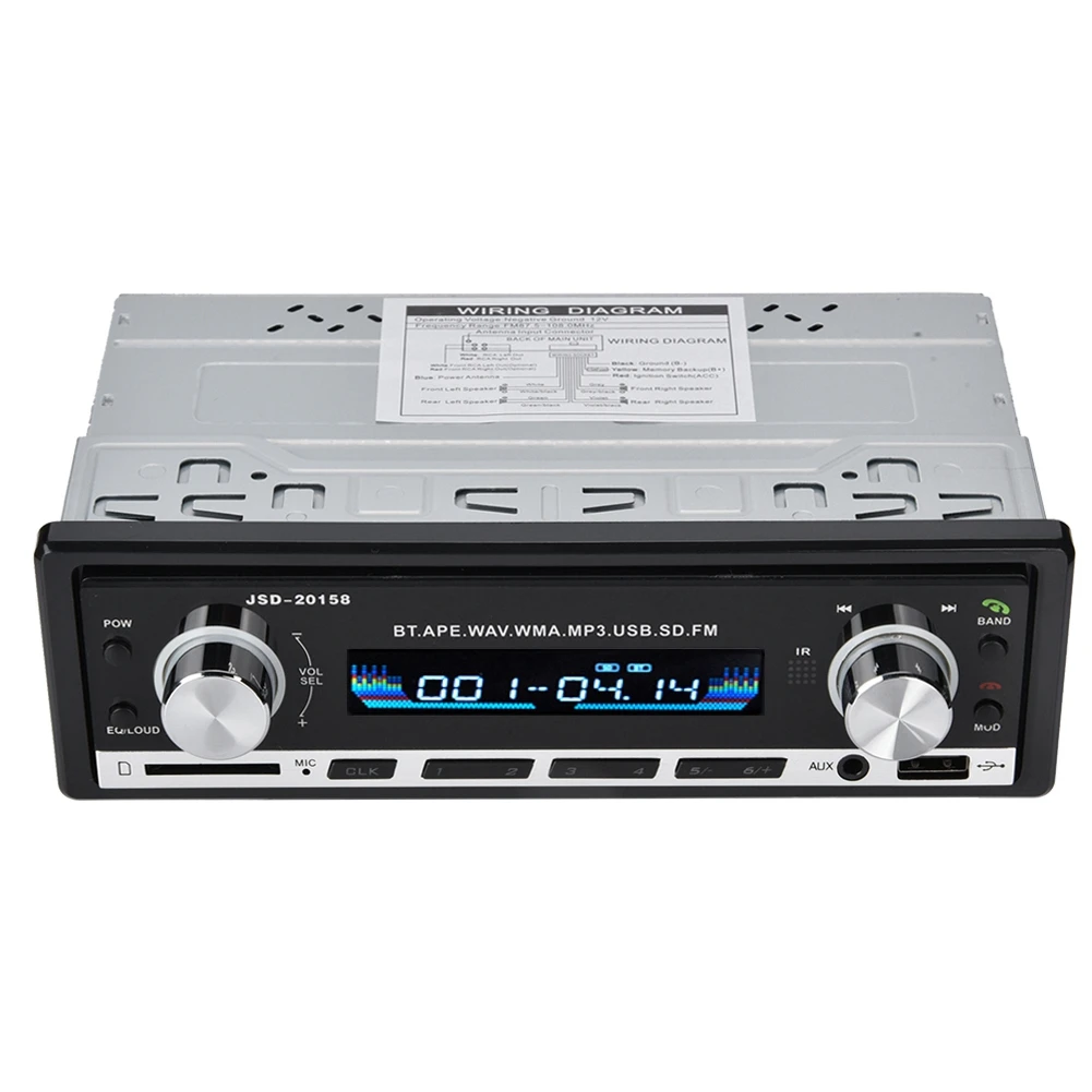 Автомагнитола 1 Din Bluetooth MP3-JSD-20158 плеер Coche радио Estereo Poste Para Авто аудио стерео