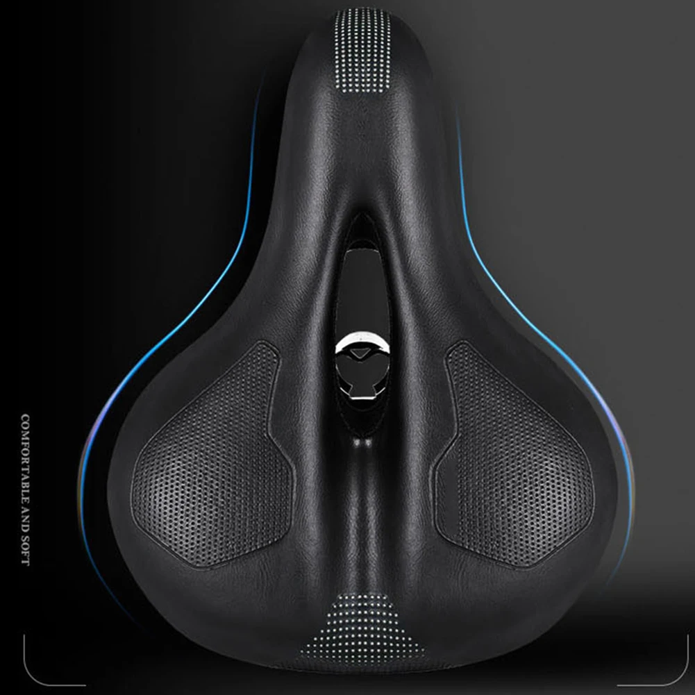 Seat Cushion Ergonomic Cycling Universal PVC Leather Road Bicycle Saddle Comfortable Accessories Hollowed Out Soft Non Slip