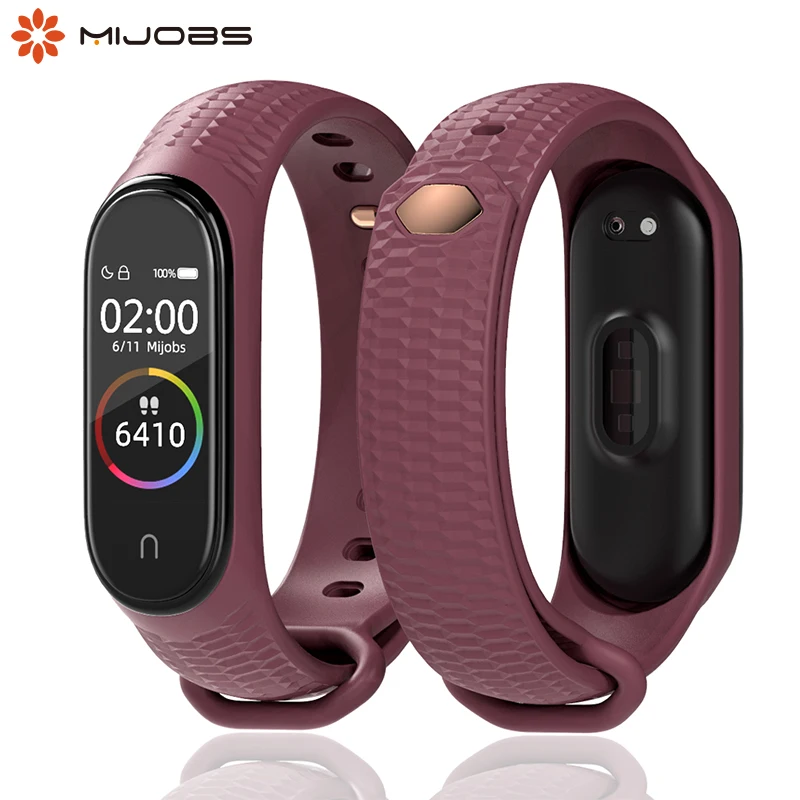 Силиконовый браслет для Mi Band 4 ремешок на запястье Xiaomi 3 аксессуары браслета