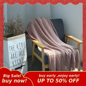 

MIHE Adult Children Tassels Blankets Leisure Time Travel Blanket Air-conditioning Sofa Blanket A-TZ15