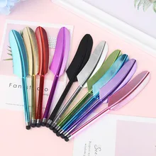 New Feather Capacitor Pen For Ipad Tablet Phone Stylus Condenser Stylus For IPhone6s 7 8 Xs Max
