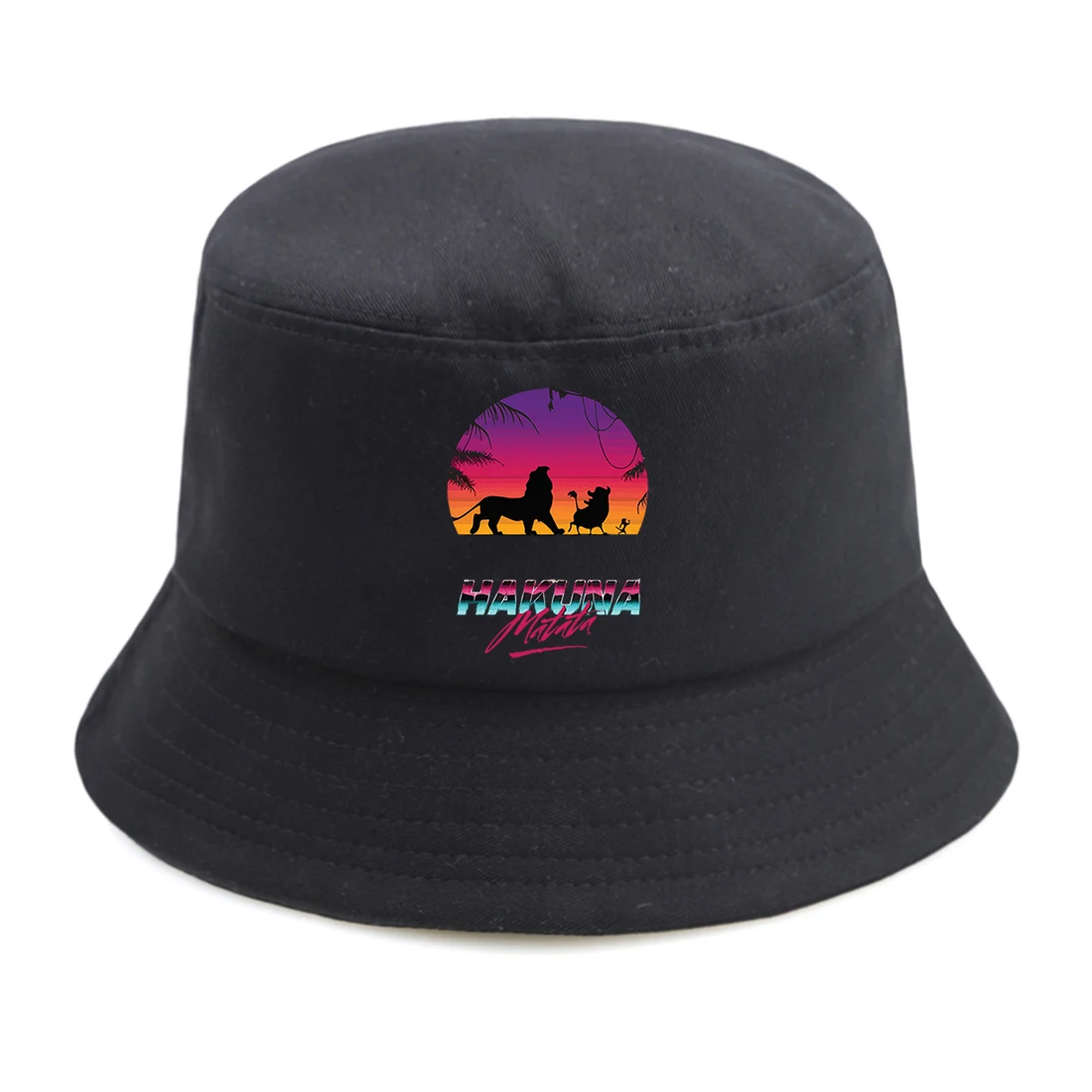 Folding Bucket Hats Cartoon Print For Mens Sunscreen K-pop Unisex Fishing Hat Autumn Panama Outdoor Fashion Casual Bob Chapeau