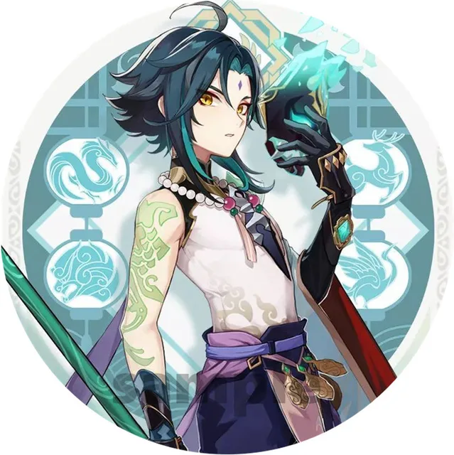 Free Shipping 58mm Online Game Genshin Impact Brooch Pin Cosplay Badge Accessories For Clothes Backpack Decoration gift 9