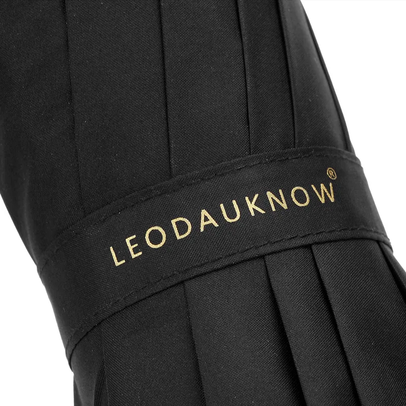 LEODAUKNOW ветростойкий складной автоматический зонт авто роскошный большой Ветрозащитный кожаный зонтики дождь для мужчин