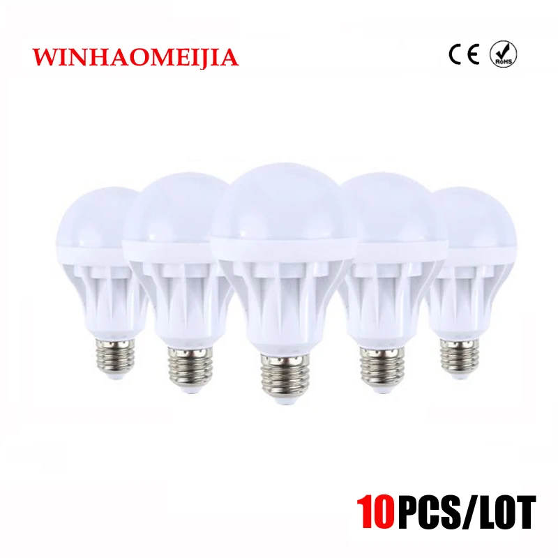 Светодиодная лампа E27 10 шт./лот 3 Вт 5 7 9 12 15 220 В 110 B22 SMD 5730 светодиодный прожектор