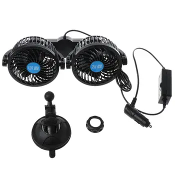 

12V Suction Cup Windshield Electric Car Cooling Fan with 360 Degree Adjustable Head Automobile Vehicle Fan for Car Truck Van