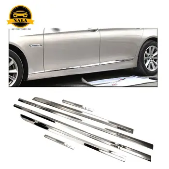 

6 Pcs/set Stainless steel Car side strips trim cover For BMW F10 F11 2010-2016 Car side door body strips anti-scratch protector