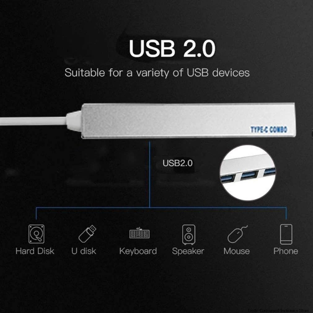 4 в 1 USB 3,1 type-C концентратор к USB 3,0 концентратор из магниевого сплава с картридер слот 3 порта для MacBook Pro/Air
