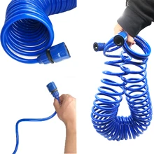 Garden EVA Spring Tube No Knotted Spiral Spray Water Gun Telescopic Hose Watering The Lawn Watering Watering Hose Cleaning Tools
